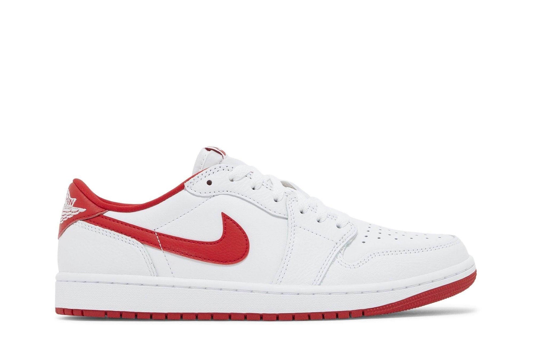 Tênis Jordan 1 Retro Low OG University Red Branco