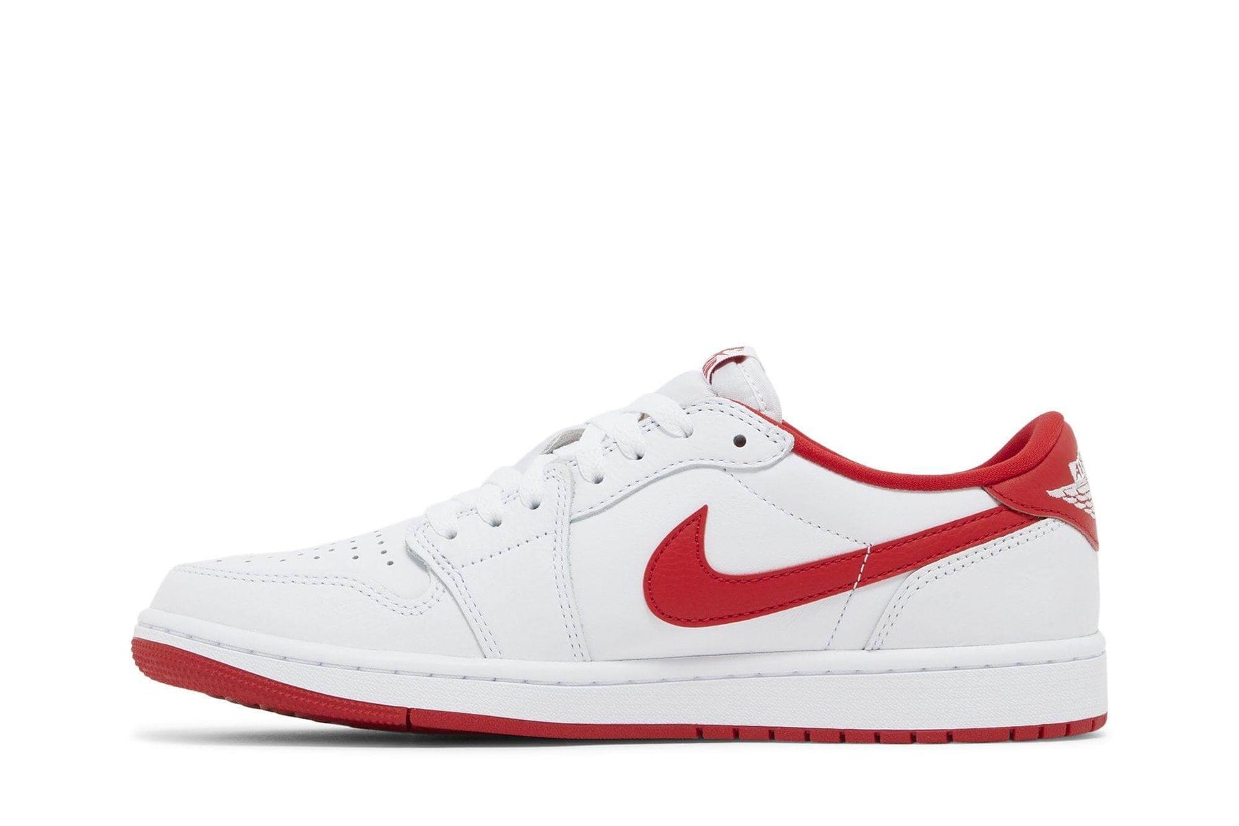 Tênis Jordan 1 Retro Low OG University Red Branco