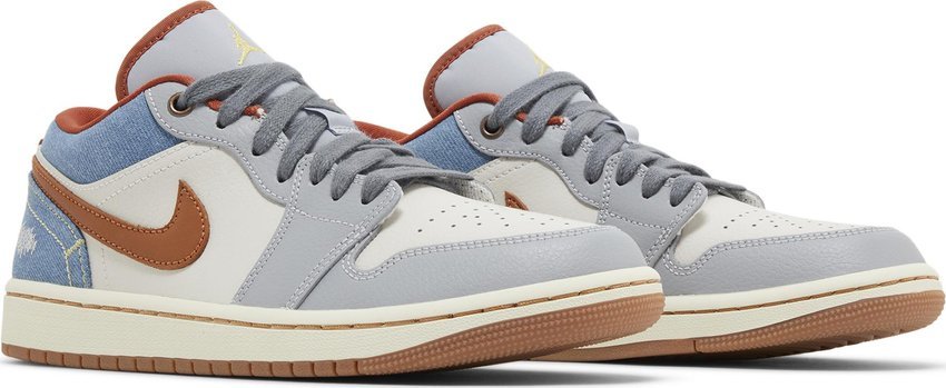 Tênis Air Jordan 1 Low Phantom Denim Cinza
