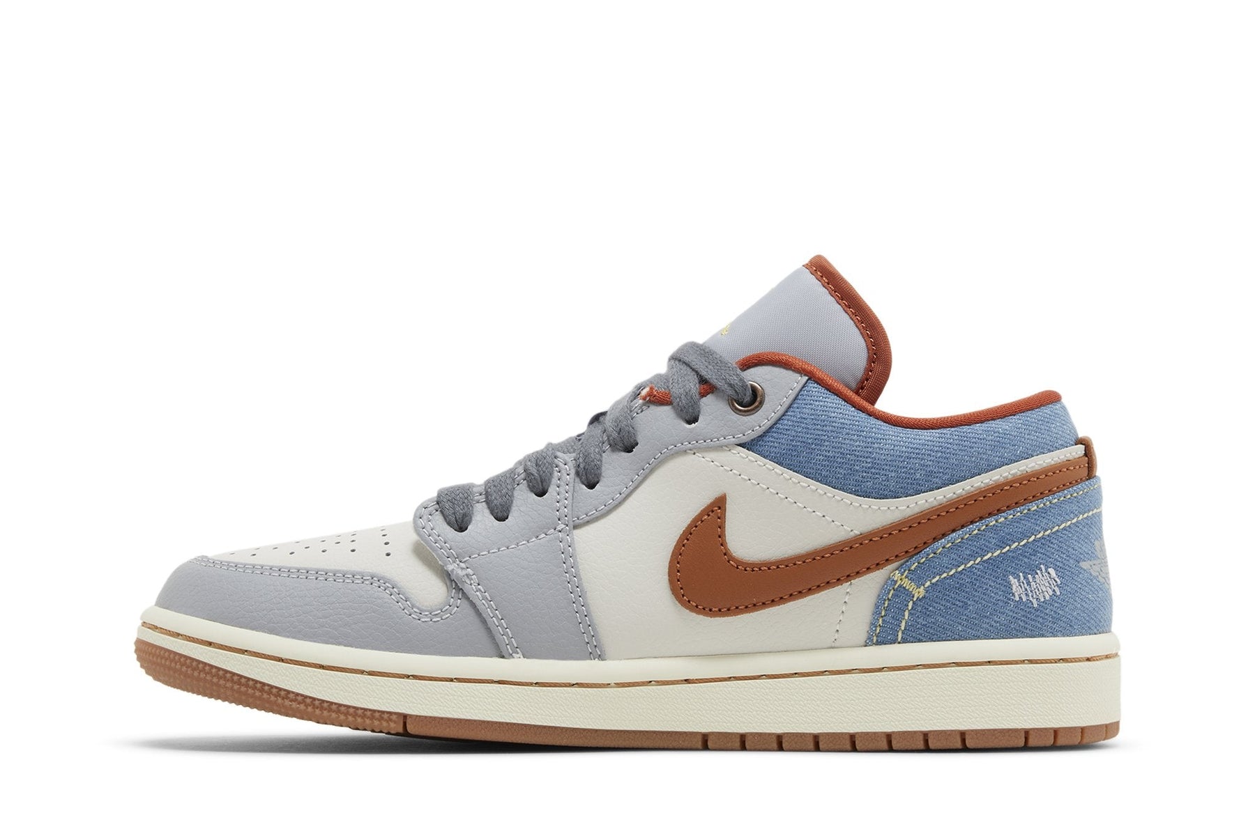 Tênis Air Jordan 1 Low Phantom Denim Cinza