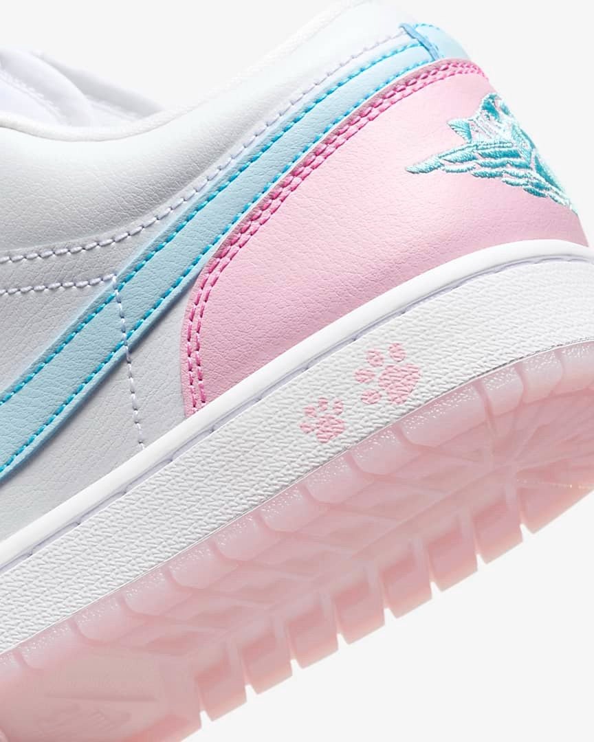 Tênis Air Jordan 1 Low Se Paw Print Pink Foam Rosa