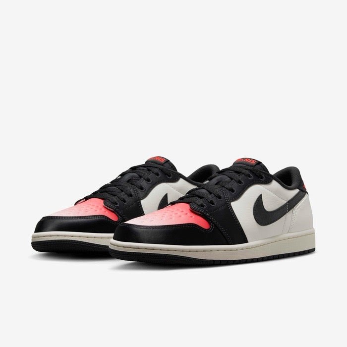 Tênis Air Jordan 1 Low x Paris Saint Germain Sail and Off Noir Preto