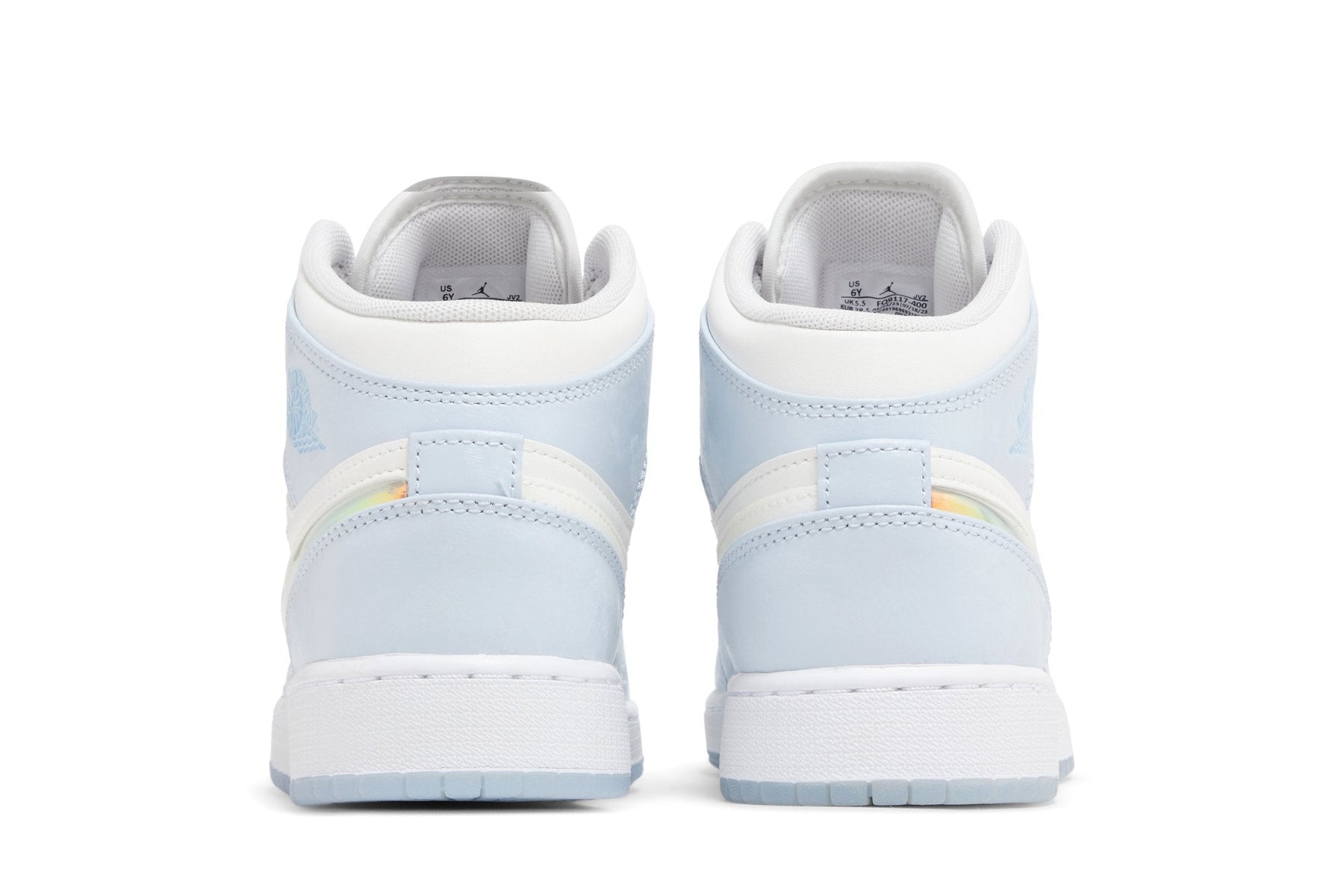Tênis Air Jordan 1 Mid Glitter Swoosh Azul