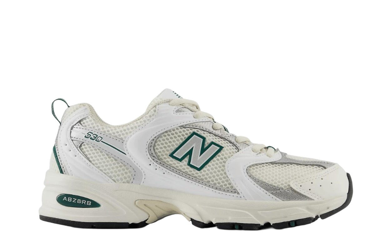 Tênis New Balance 530 Sea Salt White Marsh Green Branco
