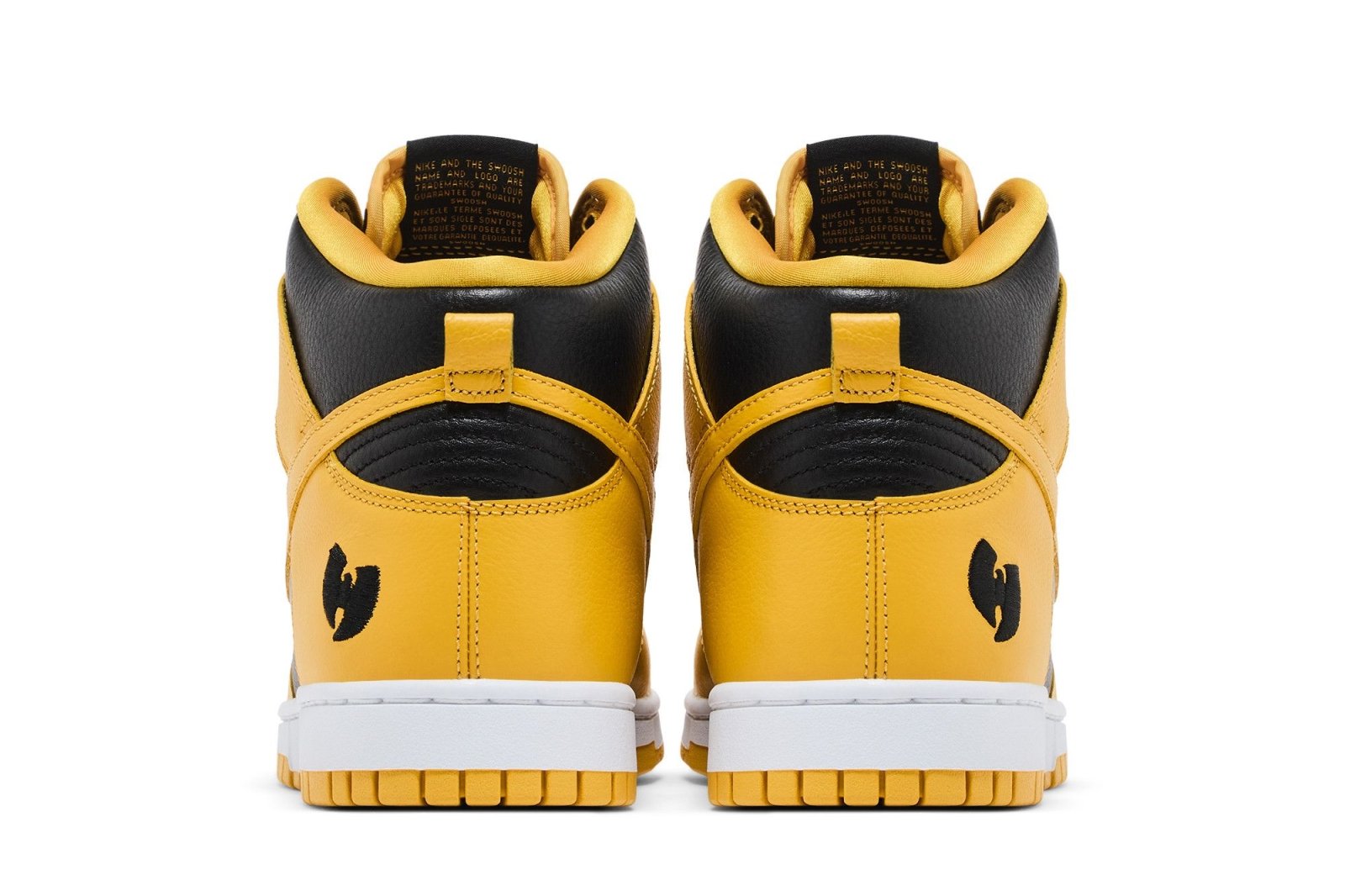 Tênis Nike Dunk High x Wu Tang Clan Black and Pollen Amarelo