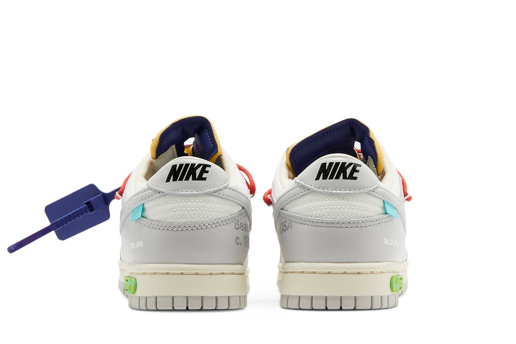 Tênis Nike Dunk Low x Off White "Lot 23" Cinza