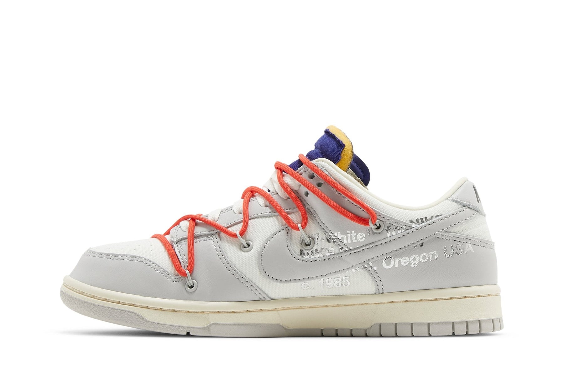 Tênis Nike Dunk Low x Off White "Lot 23" Cinza