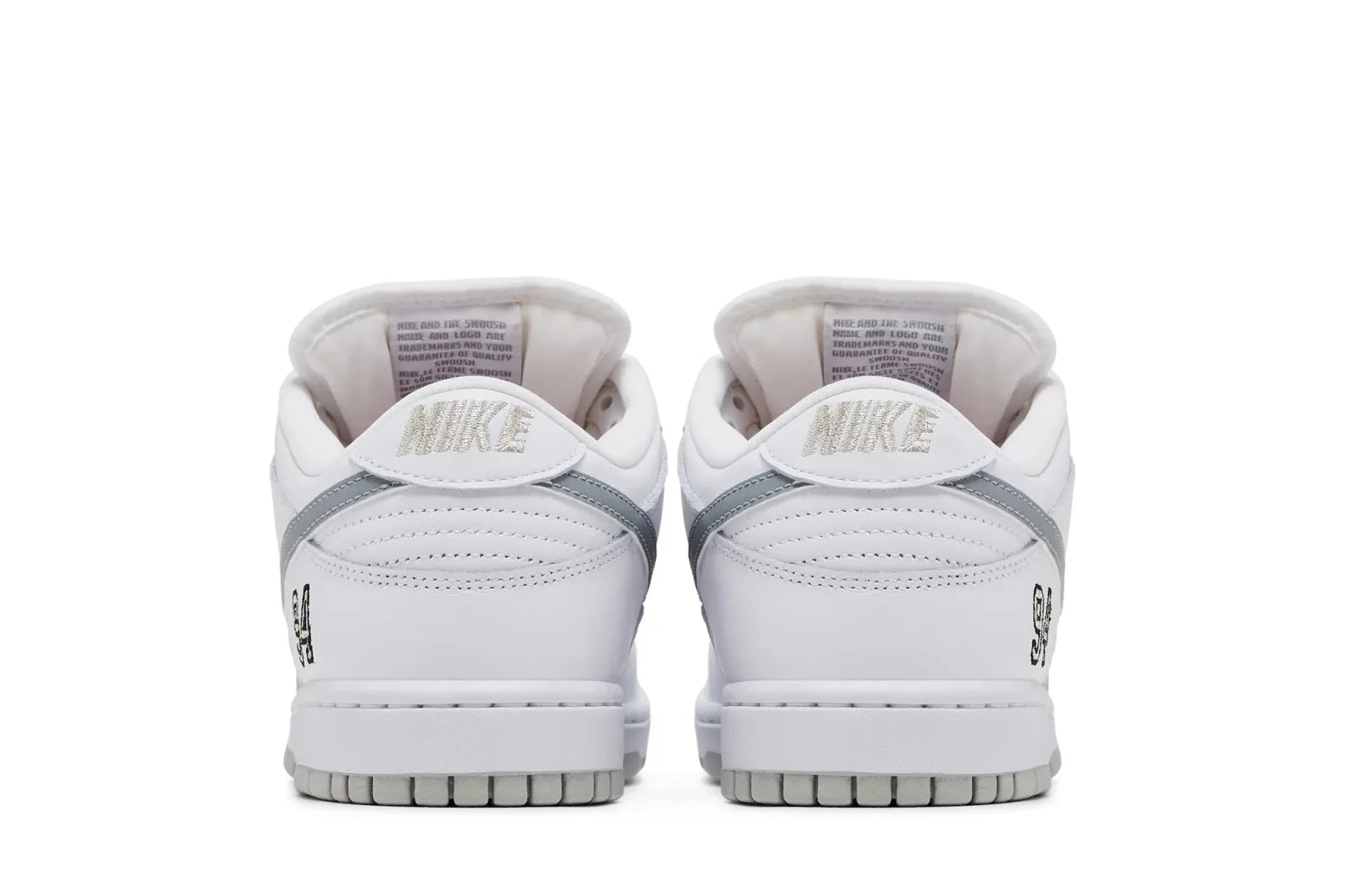 Tênis Nike SB Dunk Low Supreme 94 White Metallic Silver Branco