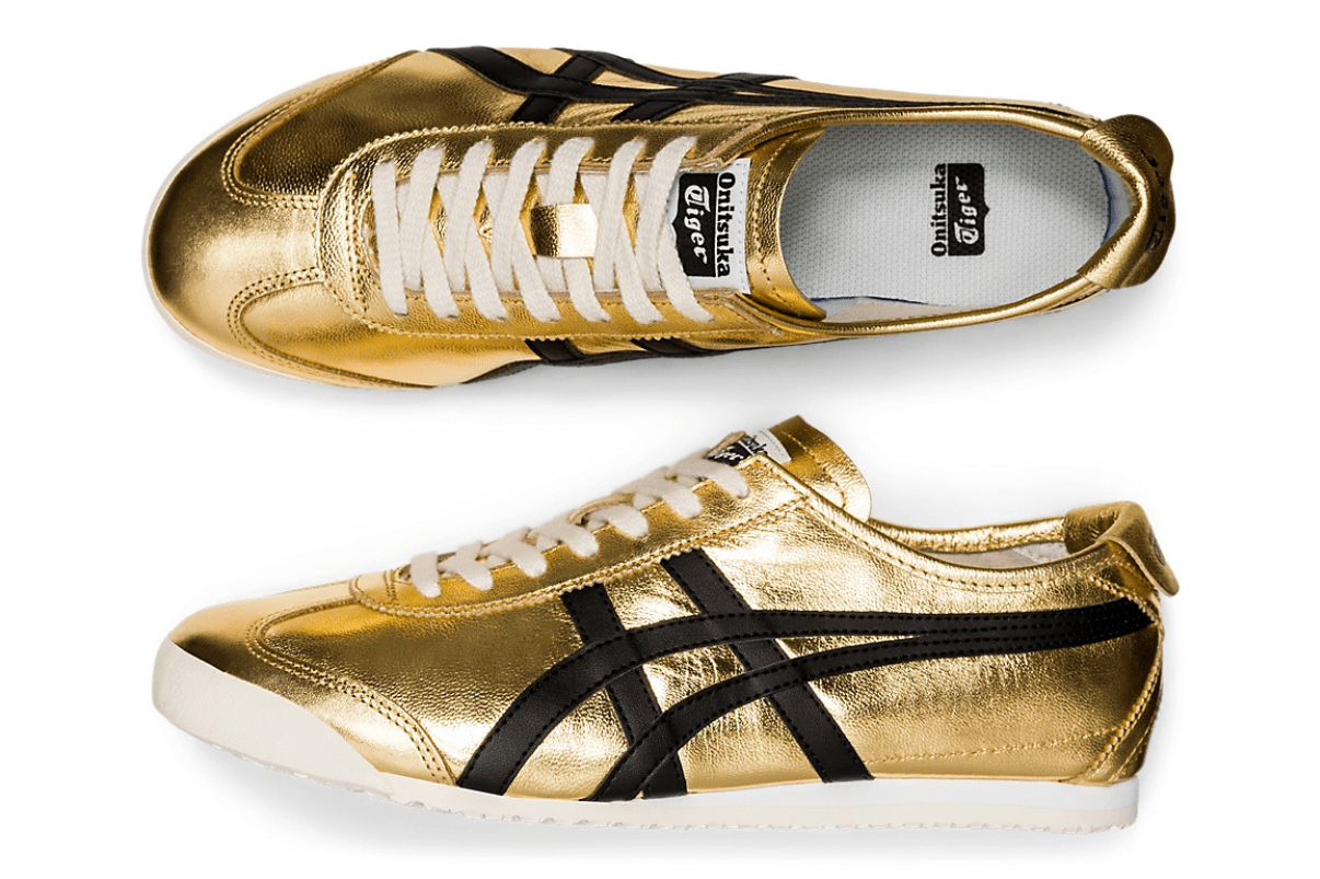 Tênis Onitsuka Tiger Mexico 66 Pure Gold Black Dourado