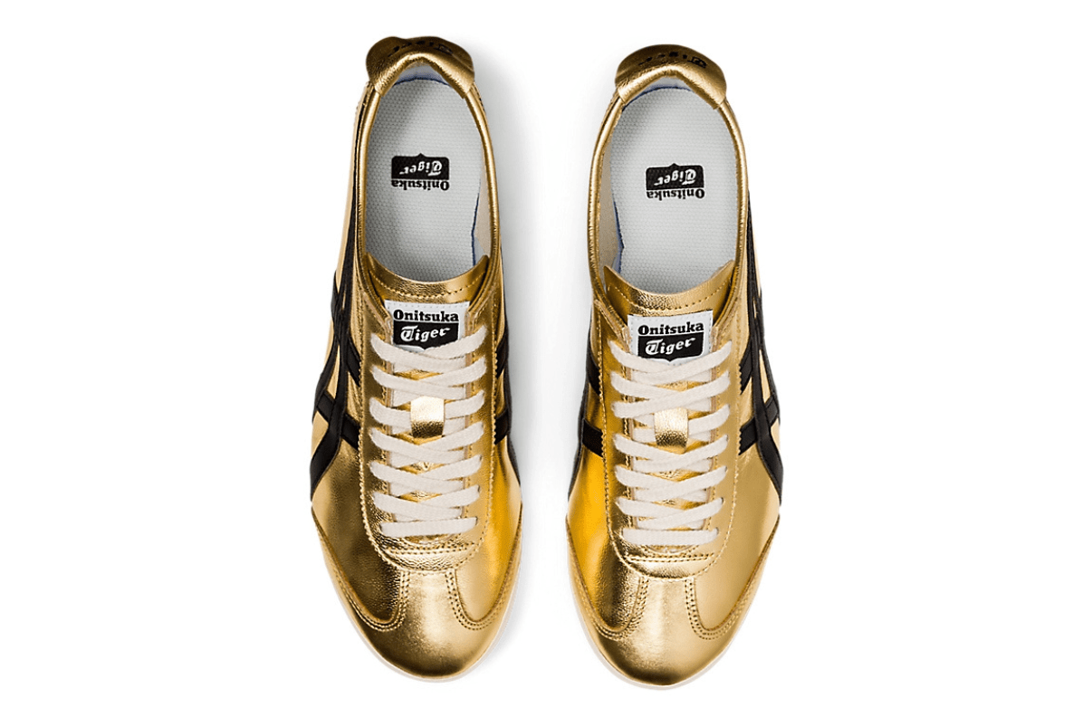 Tênis Onitsuka Tiger Mexico 66 Pure Gold Black Dourado