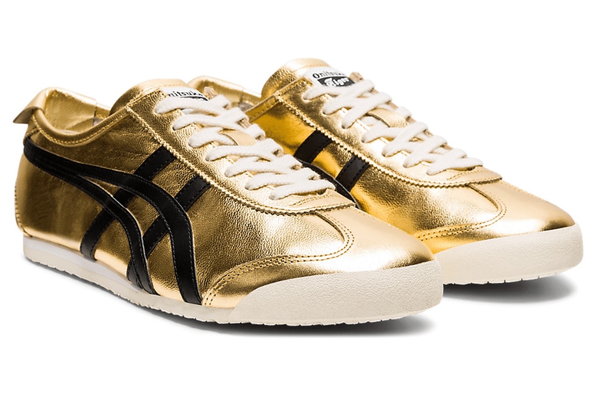 Tênis Onitsuka Tiger Mexico 66 Pure Gold Black Dourado