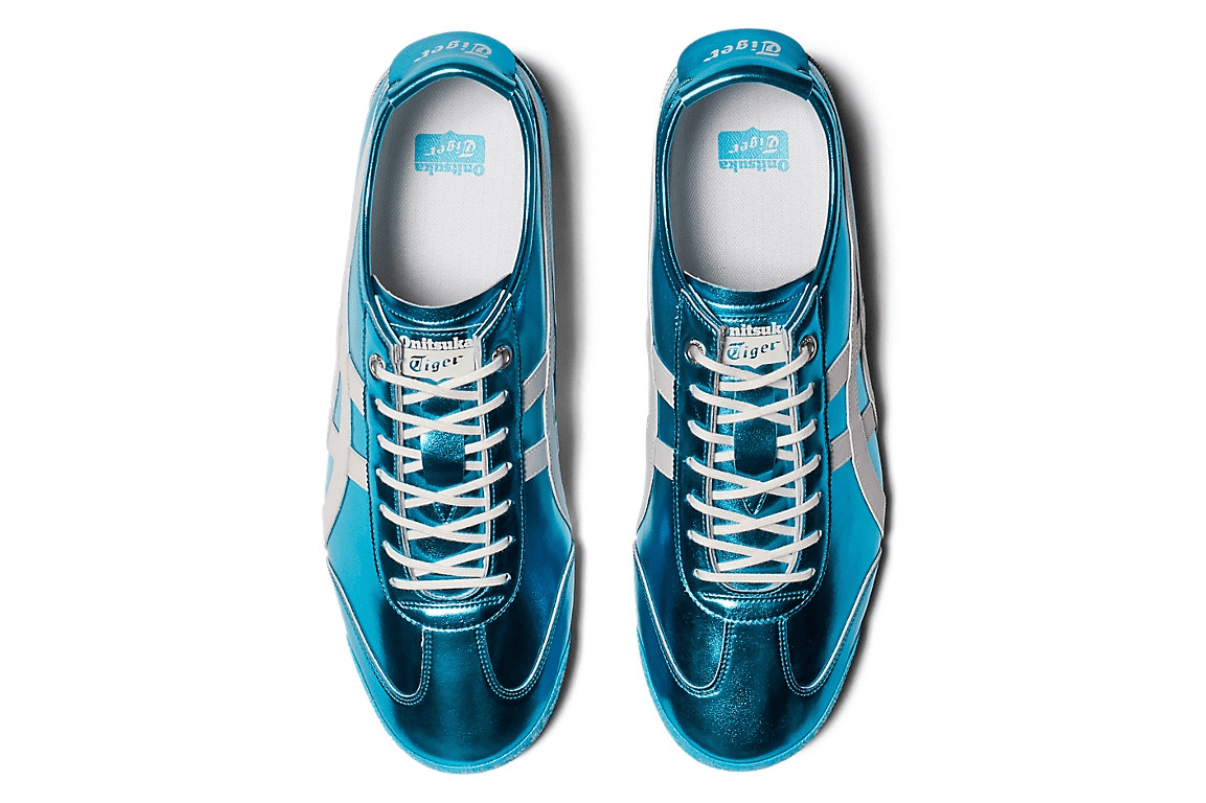 Tênis Onitsuka Tiger Mexico 66 SD Metallic Series Pale Mint Cream Azul