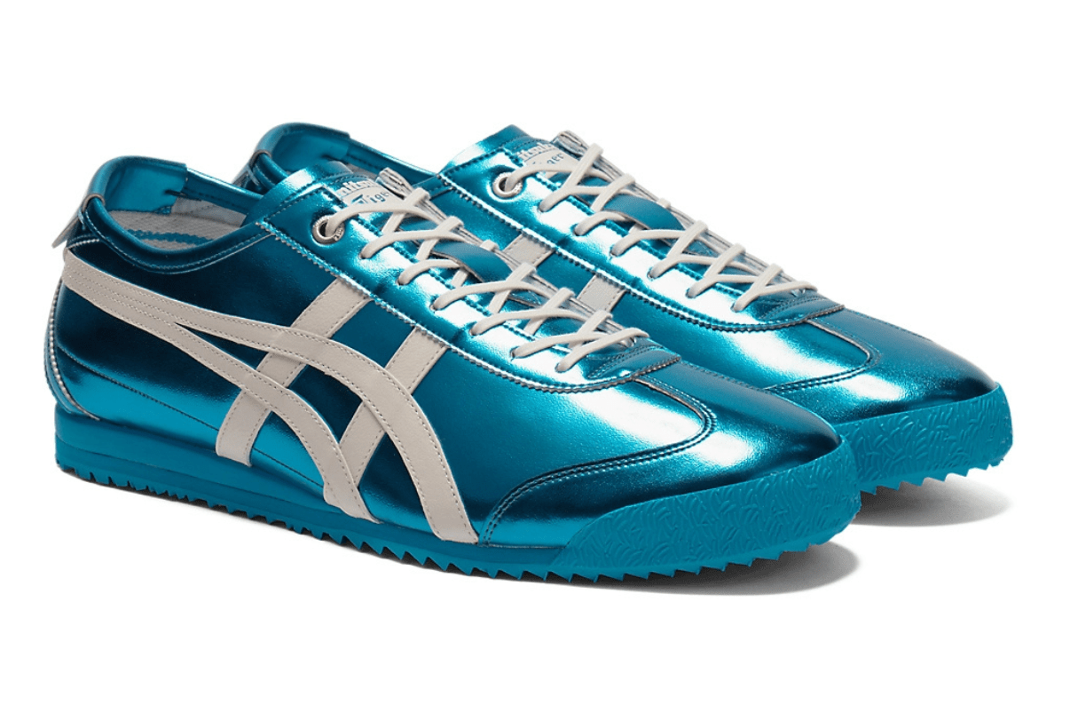 Tênis Onitsuka Tiger Mexico 66 SD Metallic Series Pale Mint Cream Azul