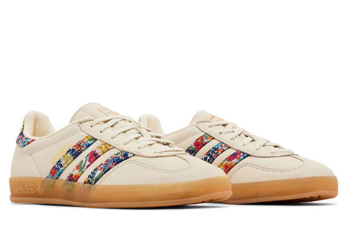 Adidas Gazelle Indoor Liberty London Floral Embroidery Stripes Multi-Color