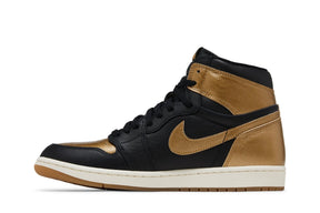 Tênis Air Jordan 1 High Og Black Metallic Gold Preto