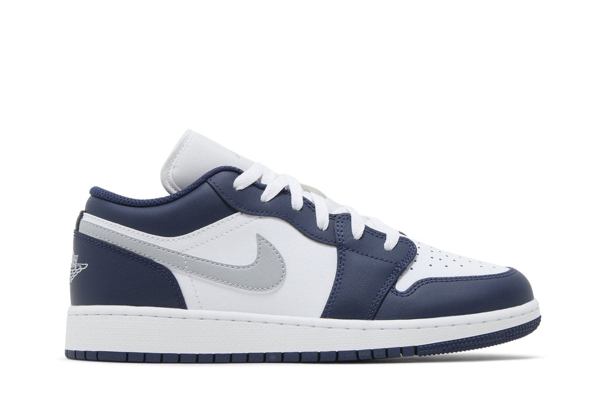 Tênis Air Jordan 1 Low Midnight Navy Wolf Grey Azul Marinho