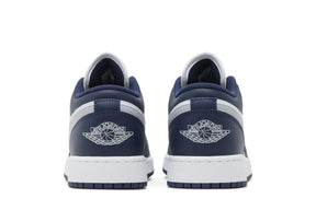 Tênis Air Jordan 1 Low Midnight Navy Wolf Grey Azul Marinho