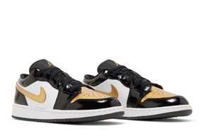 Tênis Air Jordan 1 Low SE Gs "Gold Toe" Preto