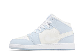 Tênis Air Jordan 1 Mid Glitter Swoosh Azul