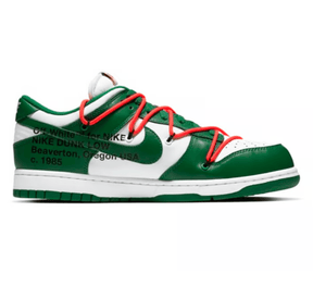 Tênis Nike Dunk Low x Off-White Pine Green Verde