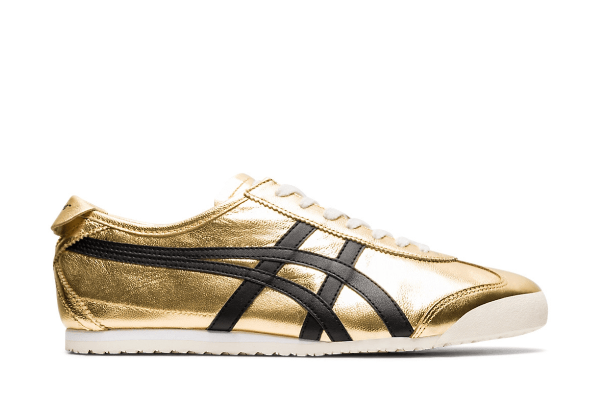 Tênis Onitsuka Tiger Mexico 66 Pure Gold Black Dourado