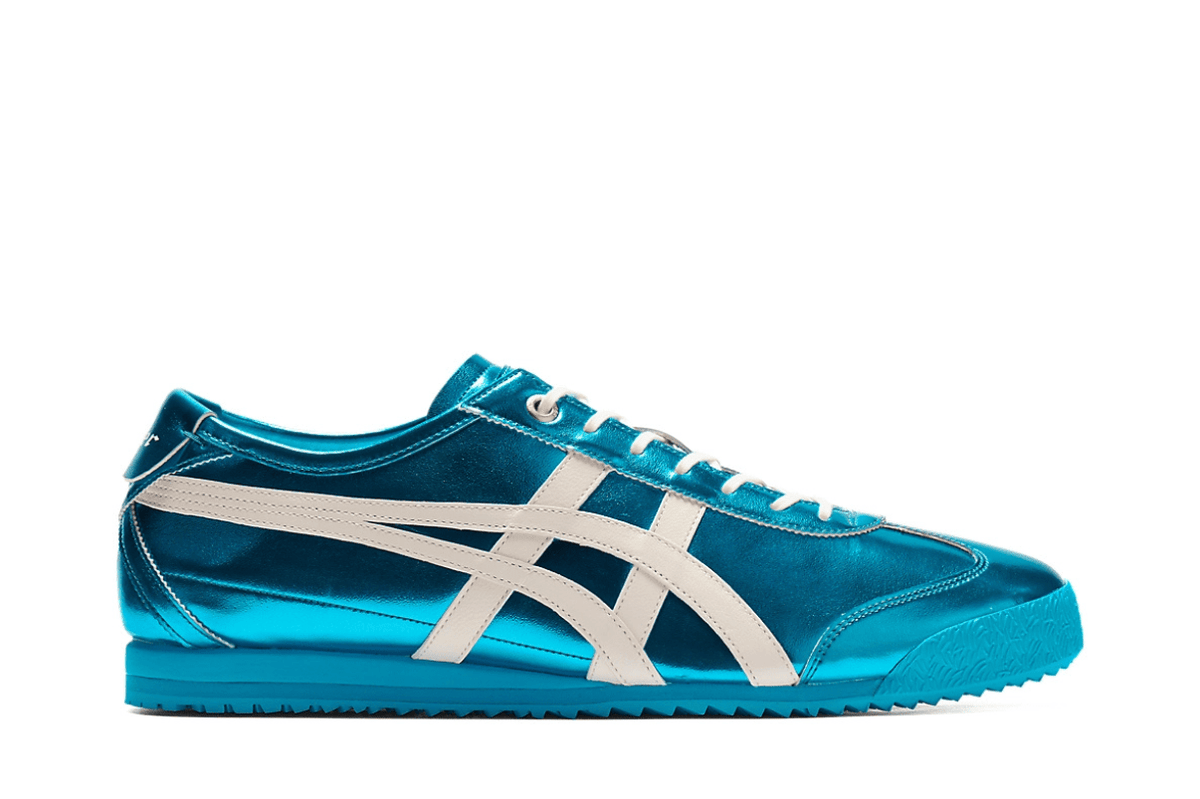 Tênis Onitsuka Tiger Mexico 66 SD Metallic Series Pale Mint Cream Azul